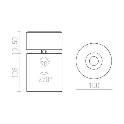 RED - Design Rendl - R12839 - Spot CONDU LED/20W/230V blanc