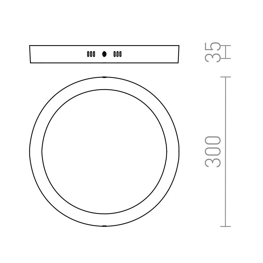 RED - Design Rendl - R12973 - Plafonnier SOCORRO LED/24W/230V
