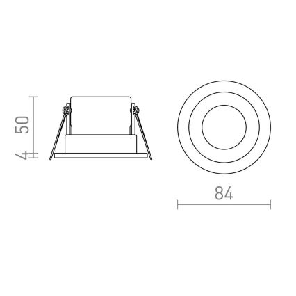 RED -Design Rendl-R13602- Luminaire encastrable de salle de bain LED BELLA 11W/230V IP65