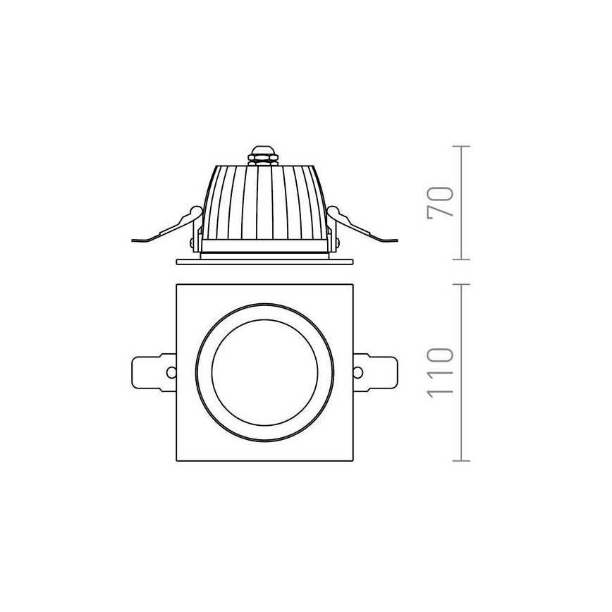 RED - R10566 - Spot encastrable salle de bain AMIGA LED/8W/230V IP65 blanc
