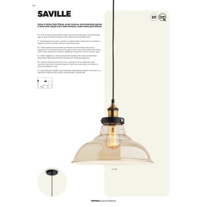 Redo 01-1026 - Applique murale SAVILLE 1xE27/42W/230V