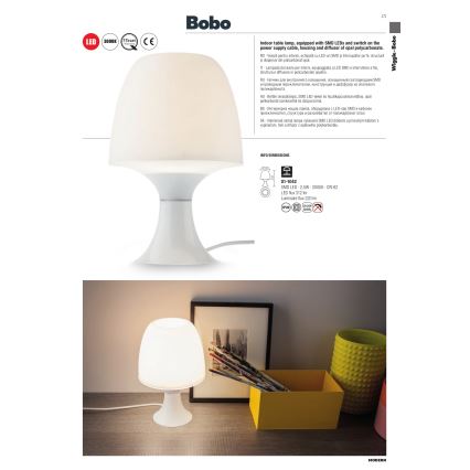 Redo 01-1042 - LED Lampe de table BOBO LED/2,5W/230V blanc