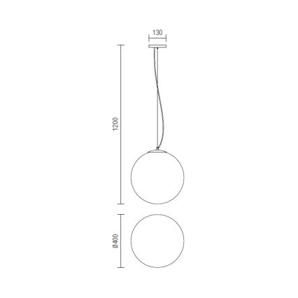 Redo 01-1066 - Suspension filaire OLA 2xE27/42W/230V d. 40 cm