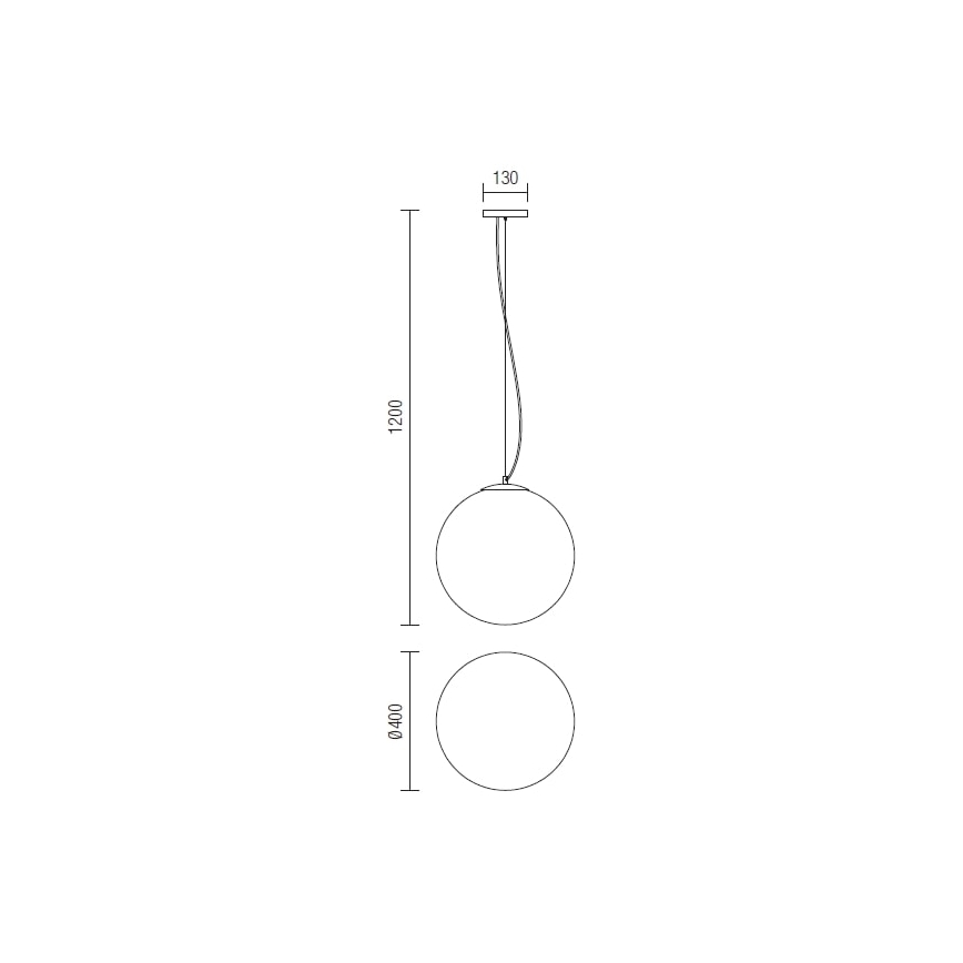 Redo 01-1066 - Suspension filaire OLA 2xE27/42W/230V d. 40 cm