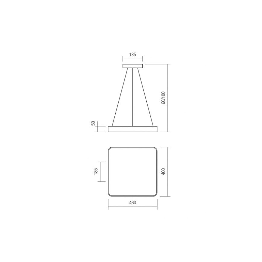Redo 01-1124 - Suspension filaire SCREEN LED/48W/230V 3000K