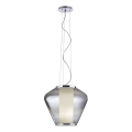 Redo 01-1139 - Suspension sur câble FUSION 1xE27/42W/230V ø 30 cm chrome brillant/fumé
