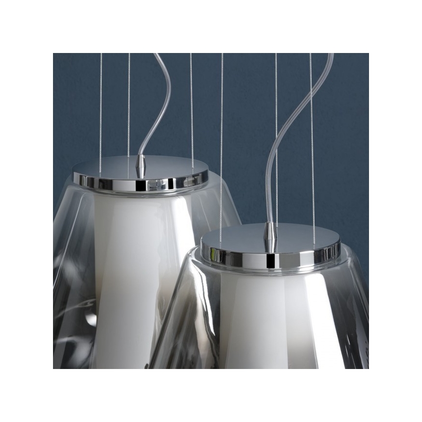 Redo 01-1140 - Suspension filaire FUSION 1xE27/42W/230V d. 38 cm gris
