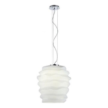Redo 01-1142 - Suspension MAGMA sur câble 1xE27/42W/230V Ø 38 cm chrome brillant/blanc