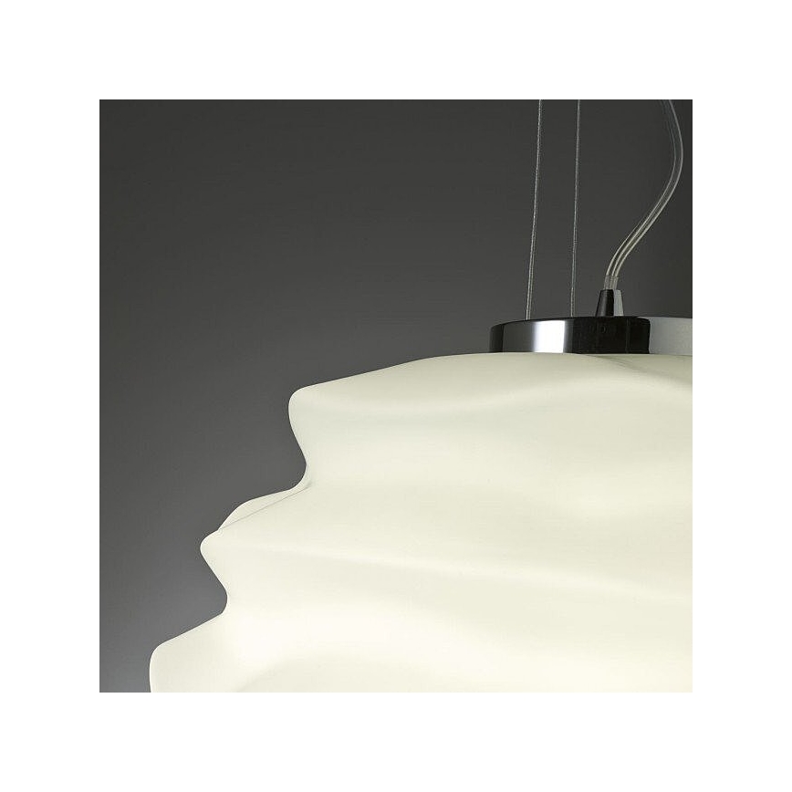 Redo 01-1142 - Suspension MAGMA sur câble 1xE27/42W/230V Ø 38 cm chrome brillant/blanc