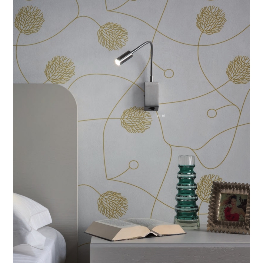 Redo 01-1195 - Petite lampe flexible HELLO LED/3W/230V chrome mat