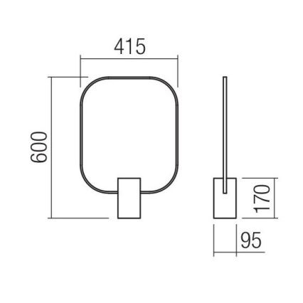 Redo 01-1227 - Lampe de bureau LED dimmable DOM LED/21W/230V noire
