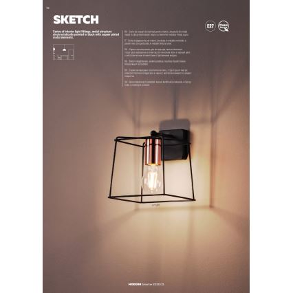 Redo 01-1265 - Suspension filaire SKETCH 3xE27/42W/230V araignée