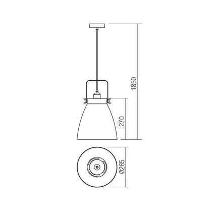 Redo 01-1275 - Suspension filaire ARNE 1xE27/42W/230V gris