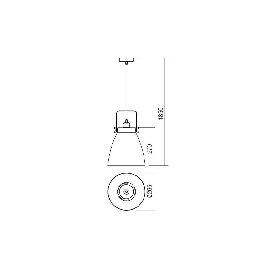 Redo 01-1275 - Suspension filaire ARNE 1xE27/42W/230V gris