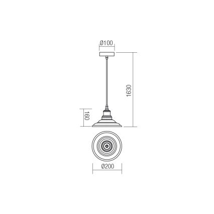 Redo 01-1292 - Suspension avec fil SPINNER 1xE27/42W/230V