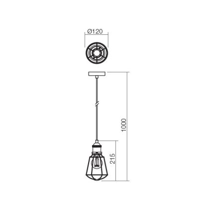 Redo 01-1301 - Suspension avec fil THARU 1xE27/42W/230V