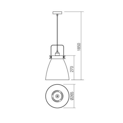 Redo 01-1311 - Suspension filaire ARNE 1xE27/42W/230V blanc