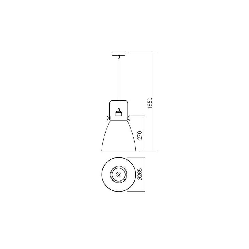 Redo 01-1311 - Suspension filaire ARNE 1xE27/42W/230V blanc