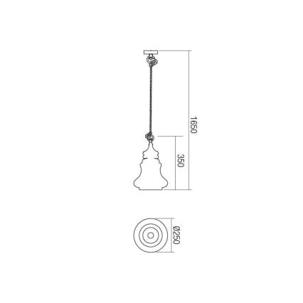 Redo 01-1401 - Suspension avec fil KASHI 1xE27/42W/230V