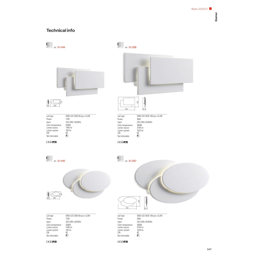 Redo 01-1444 - Applique murale GAMER à LED 12W/230V