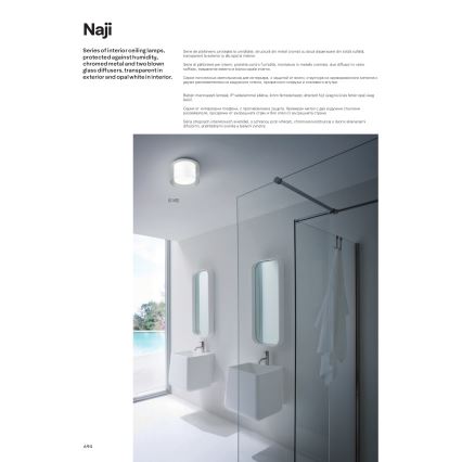 Redo 01-1453 - Plafonnier LED salle de bain NAJI LED/12W/230V d. 30 cm IP44