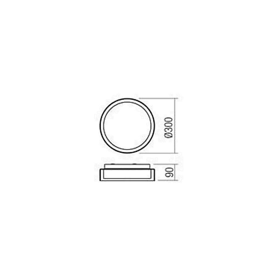 Redo 01-1453 - Plafonnier LED salle de bain NAJI LED/12W/230V d. 30 cm IP44