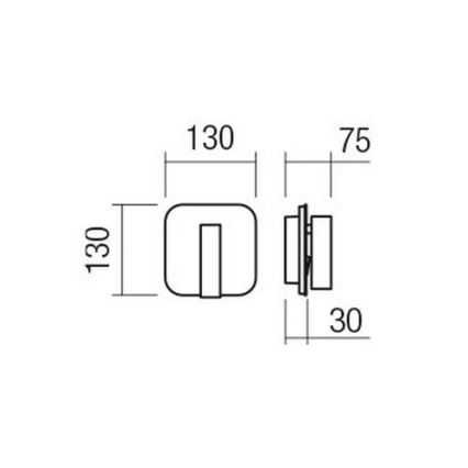 Redo 01-1491 - Applique murale QUDA LED/6W/230V + LED/3W IRC 90 blanche