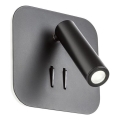 Redo 01-1492 - Applique murale LED QUDA LED/6W/230V + LED/3W IRC 90 noire