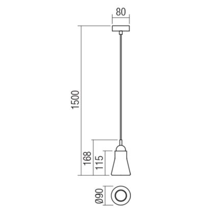 Redo 01-1518 - Suspension filaire UPPER 1xGU10/28W/230V laiton/beige