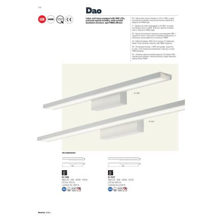 Redo 01-1527 - Éclairage de miroir LED salle de bain DAO 1xLED/36W/230V IP44