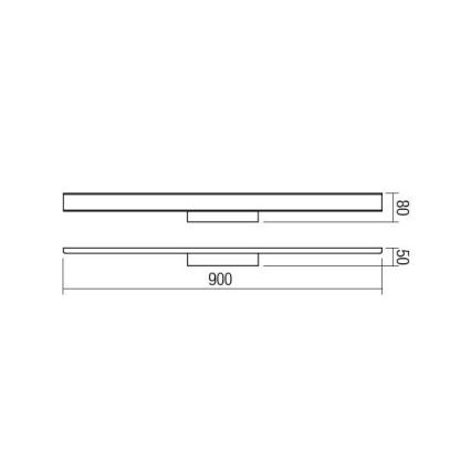 Redo 01-1527 - Éclairage de miroir LED salle de bain DAO 1xLED/36W/230V IP44