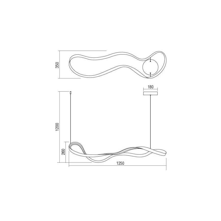 Redo 01-1531 - Suspension sur câble LED NUBO LED/43W/230V blanche