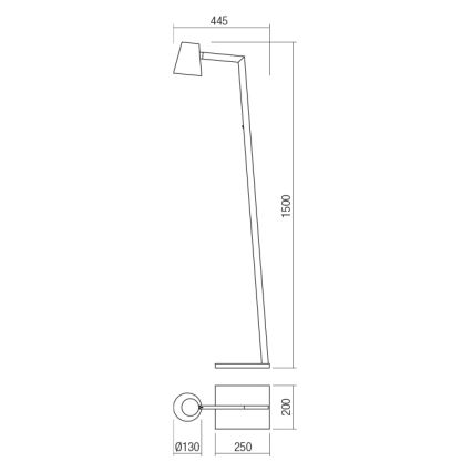 Redo 01-1556 - Lampadaire MINGO 1xE27/42W/230V blanc