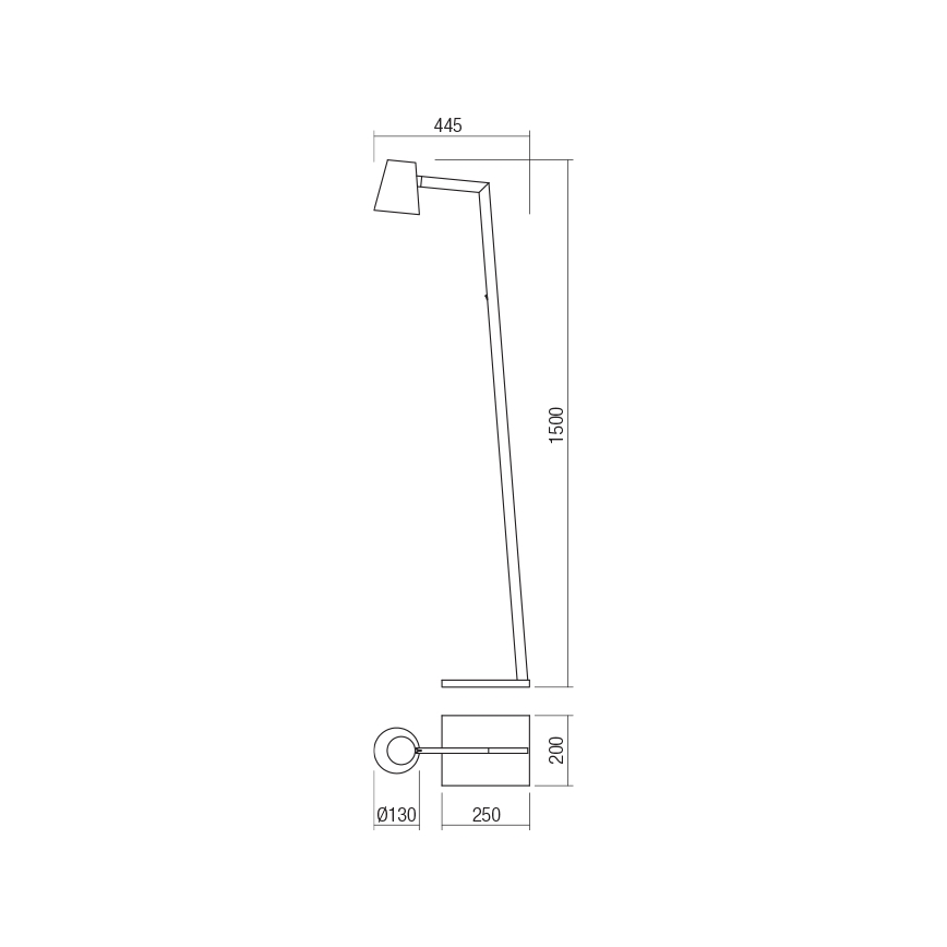 Redo 01-1556 - Lampadaire MINGO 1xE27/42W/230V blanc
