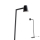 Redo 01-1557 - Lampadaire MINGO 1xE27/42W/230V noir