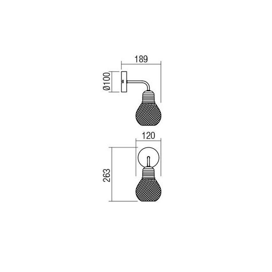 Redo 01-1575 - Applique murale EDISON 1xE27/42W/230V