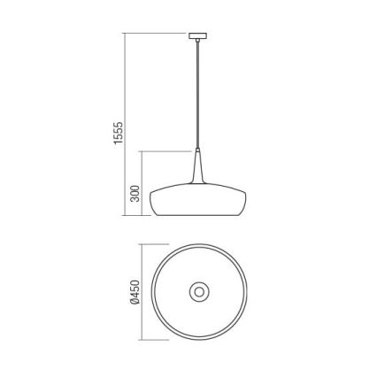 Redo 01-1615 - Suspension fil AGADIR 1xE27/42W/230V