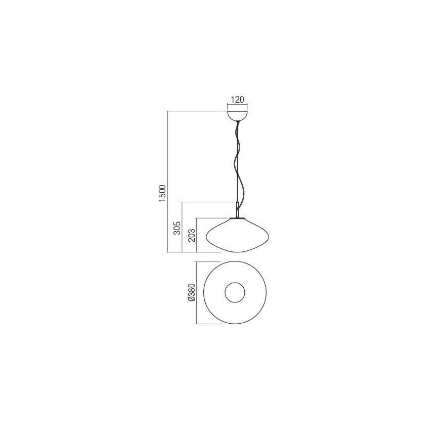 Redo 01-1619 - Suspension filaire ABSOLUTE 1xE27/42W/230V gris