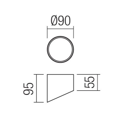 Redo 01-1626 - Spot LED UTO LED/6W/230V Ø 9 cm noir