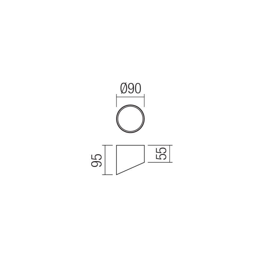 Redo 01-1626 - Spot LED UTO LED/6W/230V Ø 9 cm noir