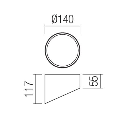 Redo 01-1629 - Spot LED UTO LED/18W/230V Ø 14 cm blanc