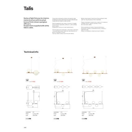 Redo 01-1635 - Suspension avec fil TALIS 5xE14/28W/230V