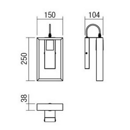 Redo 01-1663 - Applique murale TIMBER 1xE27/42W/230V hêtre