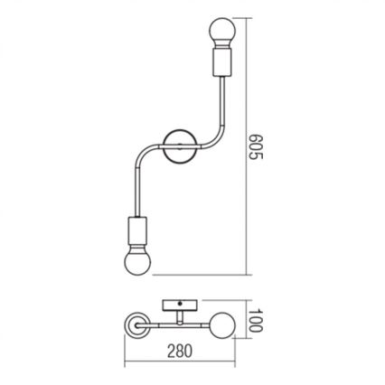 Redo 01-1668 - Plafonnier YAK 2xE27/42W/230V