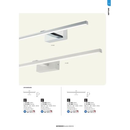 Redo 01-1671 - Eclairage de miroir LED salle de bain NEPTUNE LED/12W/230V IP44