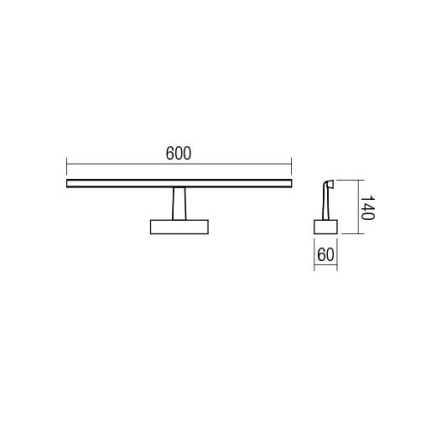 Redo 01-1672 - Eclairage de miroir LED salle de bain NEPTUNE LED/12W/230V IP44