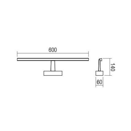 Redo 01-1673 - Eclairage de miroir LED salle de bain NEPTUNE LED/12W/230V IP44