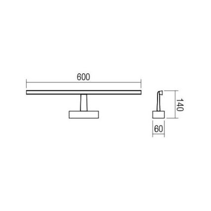 Redo 01-1674 - Eclairage de miroir LED salle de bain NEPTUNE LED/12W/230V IP44