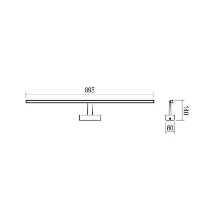 Redo 01-1677 - Eclairage de miroir LED salle de bain NEPTUNE 1xLED/18W/230V IP44