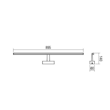 Redo 01-1678 - Eclairage miroir LED salle de bain NEPTUNE 1xLED/18W/230V IP44